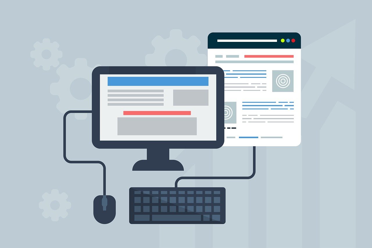 web-design-3411373_1280 Écran d’ordinateur montrant un site internet en cours de maintenance technique, représentant un service en Auvergne-Rhône-Alpes.